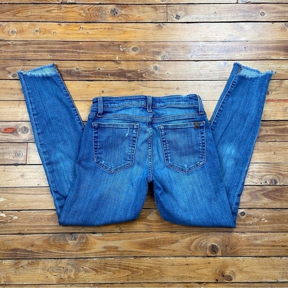 Joe’s jeans blue mid rise waist skinny distressed ripped denim stretchy size 26 - Picture 4 of 16